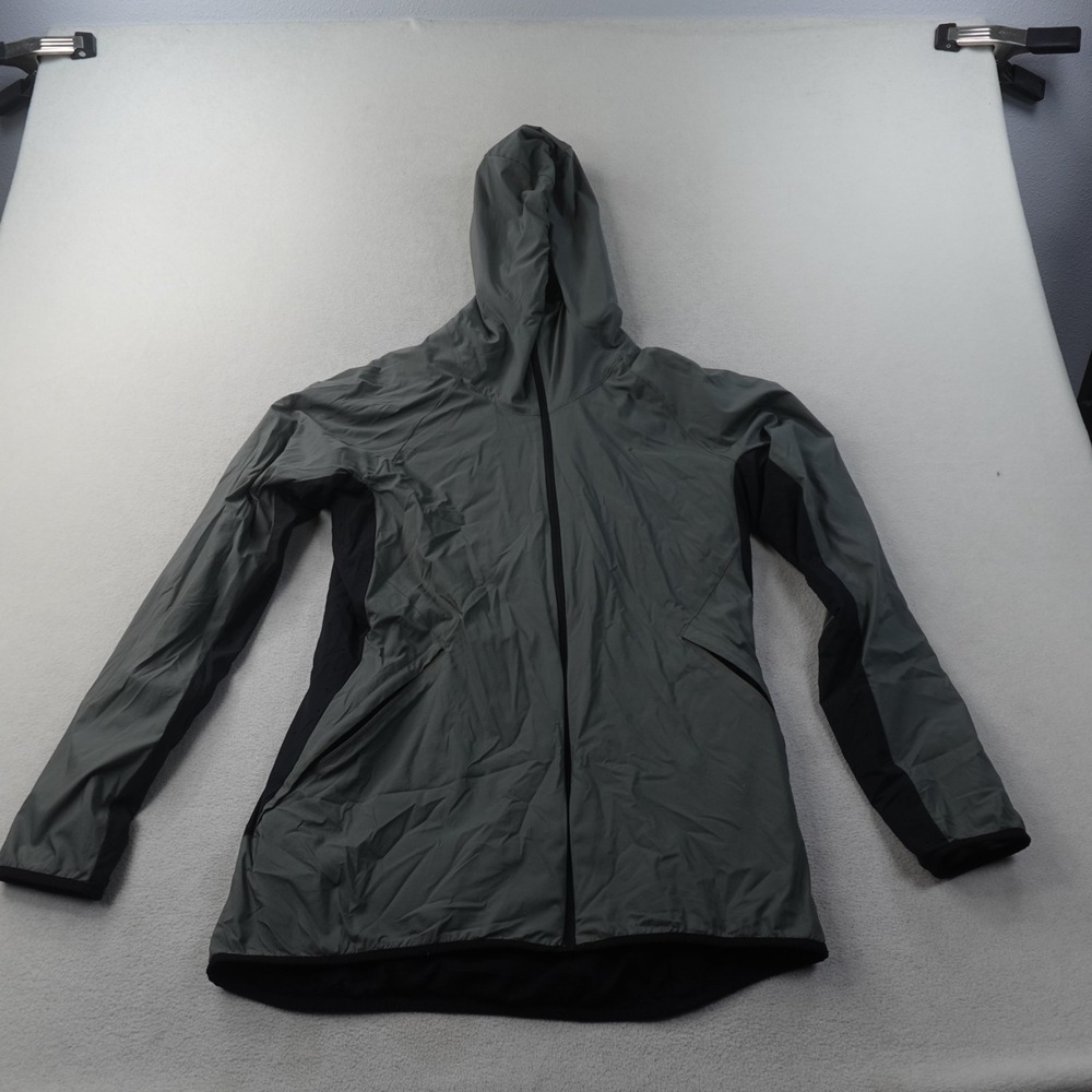 Icebreaker Merino GT Jacket Womens S Gray Wool Lined Hooded Running Hiking